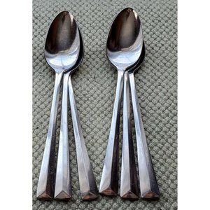 Lot 6 Vintage Reed & Barton CREST Rebacraft Teaspoons Stainless Japan Flatware